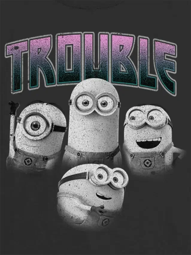 T-shirt enfant avec motif « Minions Trouble »