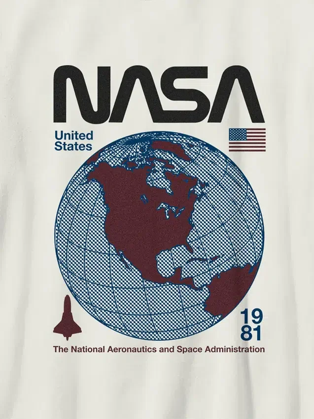 T-shirt enfant avec motif rétro « Globe » de la NASA