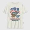 T-shirt enfant avec motif vintage de basket-ball