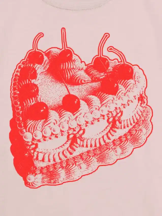 T-shirt enfant avec motif « Vintage Heart Cake »