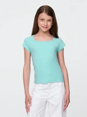 T-shirt enfant à col carré