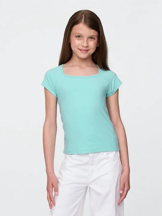 T-shirt enfant à col carré