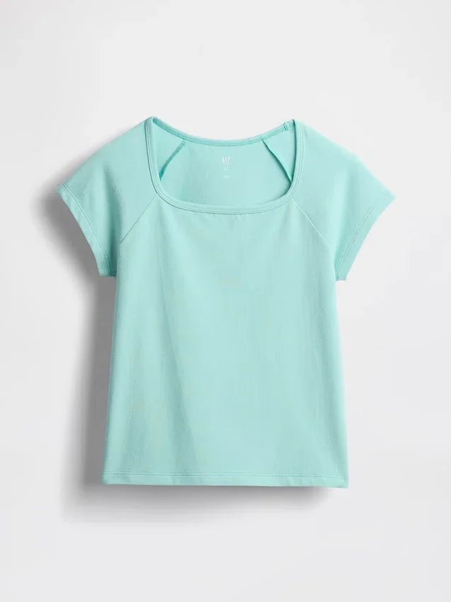 T-shirt enfant à col carré