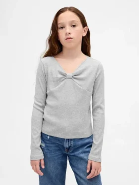 T-shirt enfant à col nœud