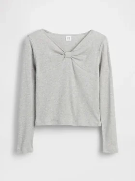 T-shirt enfant à col nœud