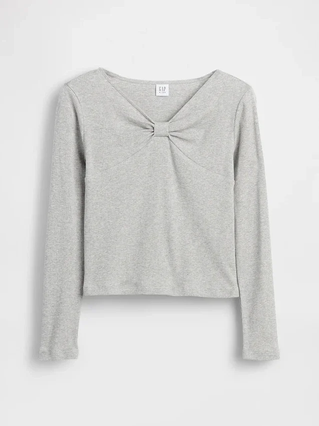 T-shirt enfant à col nœud