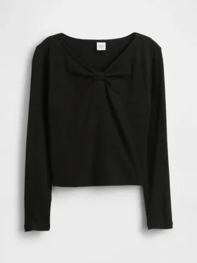 T-shirt enfant à col nœud