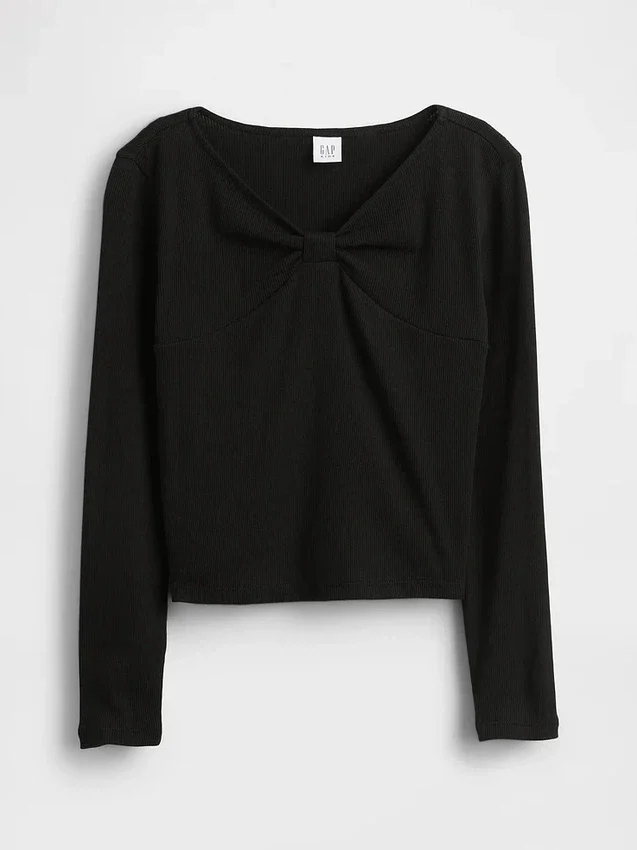 T-shirt enfant à col nœud