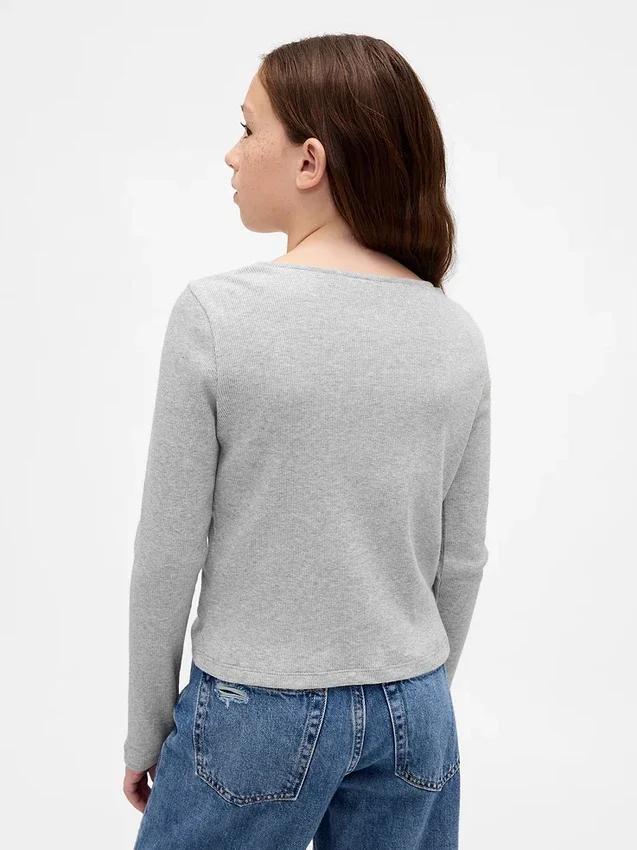 T-shirt enfant à col nœud
