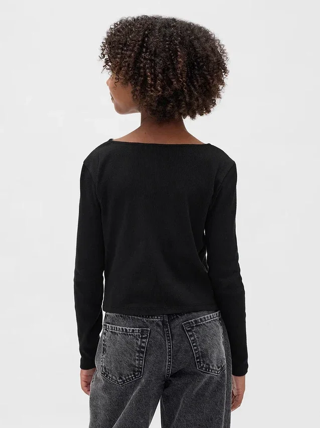 T-shirt enfant à col nœud