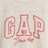 T-shirt enfant en jersey épais, coupe oversize, avec logo sur les coutures