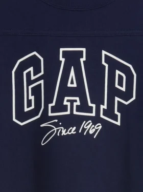 T-shirt enfant en jersey épais, coupe oversize, avec logo sur les coutures