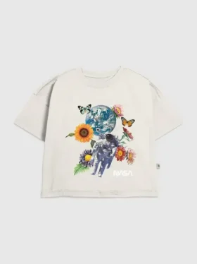 T-shirt enfant à motif floral « Nasa Space »