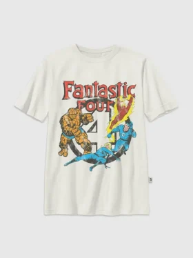 T-shirt enfant à motif vintage « Les Quatre Fantastiques »