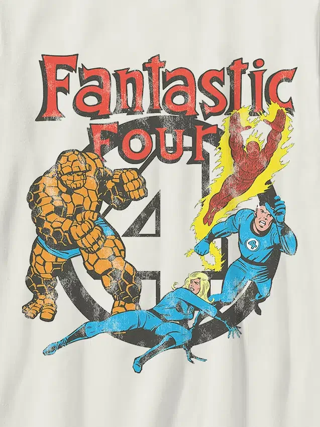 T-shirt enfant à motif vintage « Les Quatre Fantastiques »