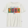 T-shirt enfant à motif vintage « Sports d'hiver »