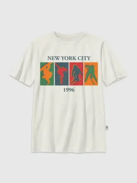 T-shirt enfant à motif vintage « Sports d'hiver »