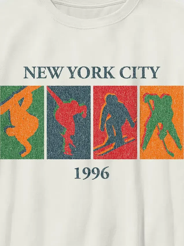 T-shirt enfant à motif vintage « Sports d'hiver »
