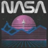 T-shirt enfant « Nasa » aux couleurs pastel avec motif spatial