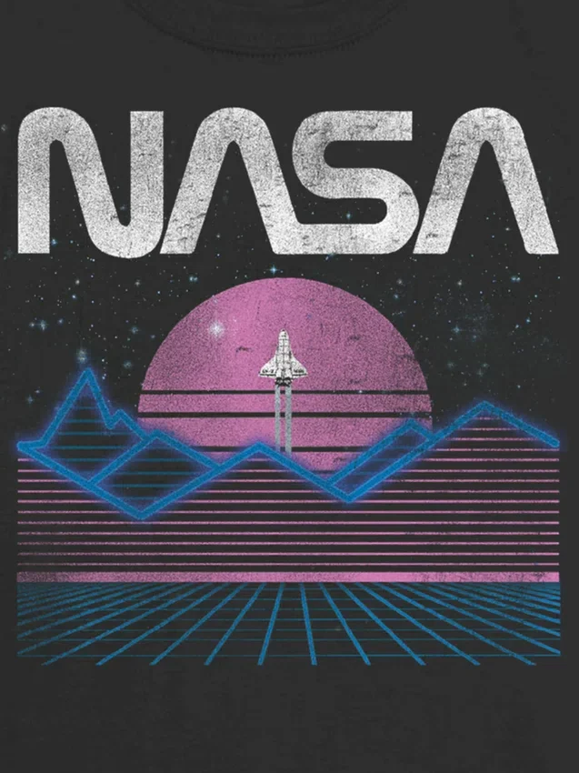 T-shirt enfant « Nasa » aux couleurs pastel avec motif spatial