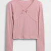 T-shirt enfant à nœud croisé sur le devant