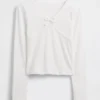 T-shirt enfant à nœud croisé sur le devant