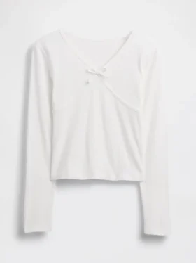 T-shirt enfant à nœud croisé sur le devant