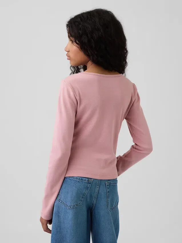 T-shirt enfant à nœud croisé sur le devant