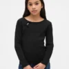 T-shirt enfant à nœuds en maille côtelée