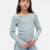 T-shirt enfant à nœuds en maille côtelée