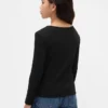 T-shirt enfant à nœuds en maille côtelée