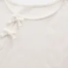 T-shirt enfant à nœuds en maille côtelée