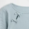 T-shirt enfant à nœuds en maille côtelée