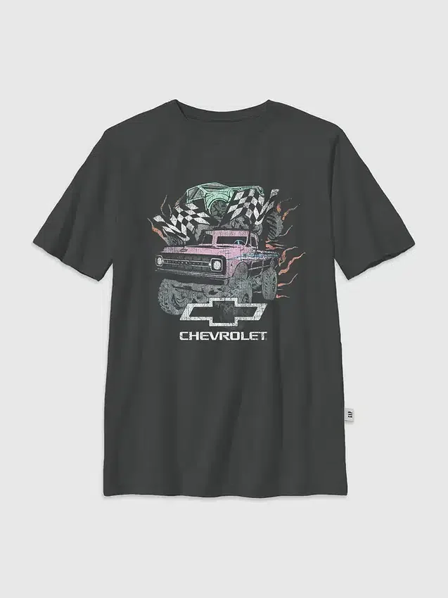 T-shirt enfant oversize avec motif « Camions pastel General Motors »