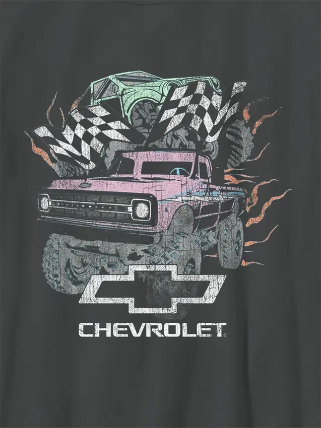 T-shirt enfant oversize avec motif « Camions pastel General Motors »