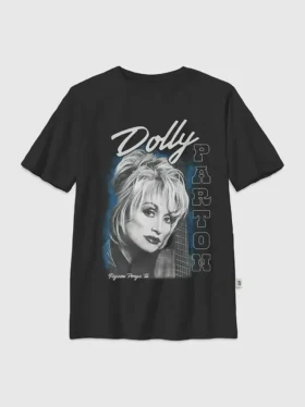 T-shirt enfant oversize avec motif « Dolly Parton Guitar Portrait »