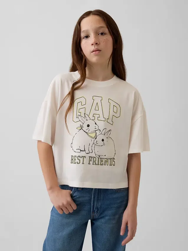 T-shirt enfant oversize à logo graphique