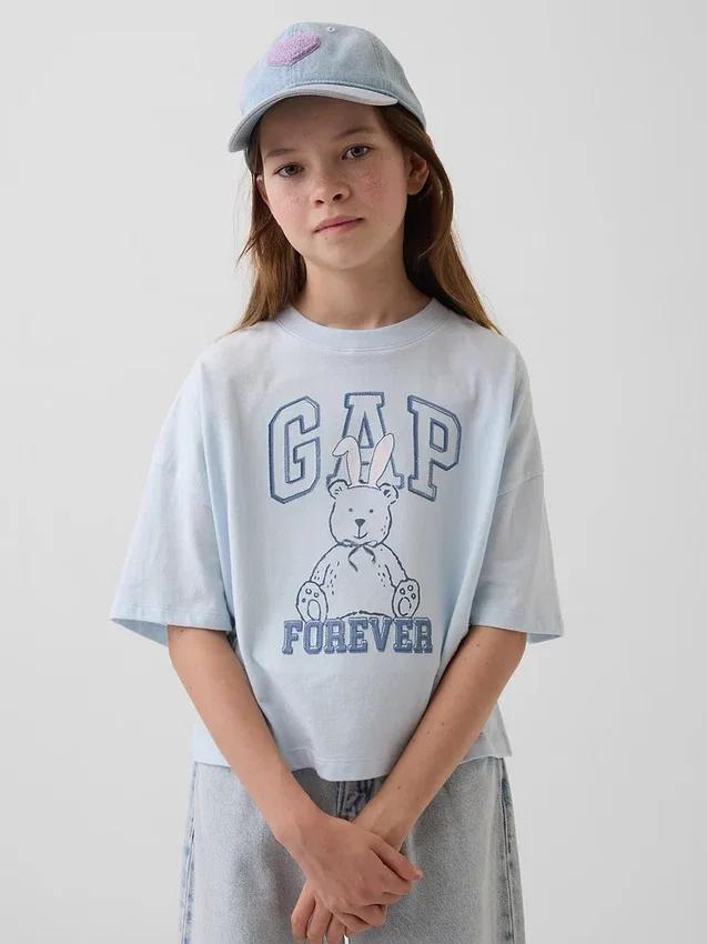 T-shirt enfant oversize à logo graphique