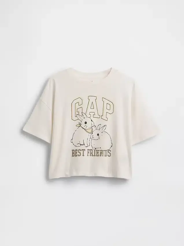 T-shirt enfant oversize à logo graphique