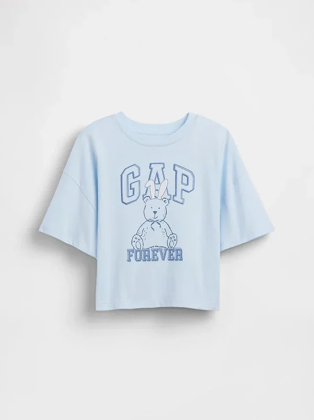 T-shirt enfant oversize à logo graphique