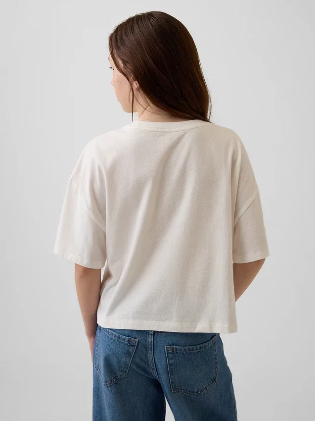 T-shirt enfant oversize à logo graphique