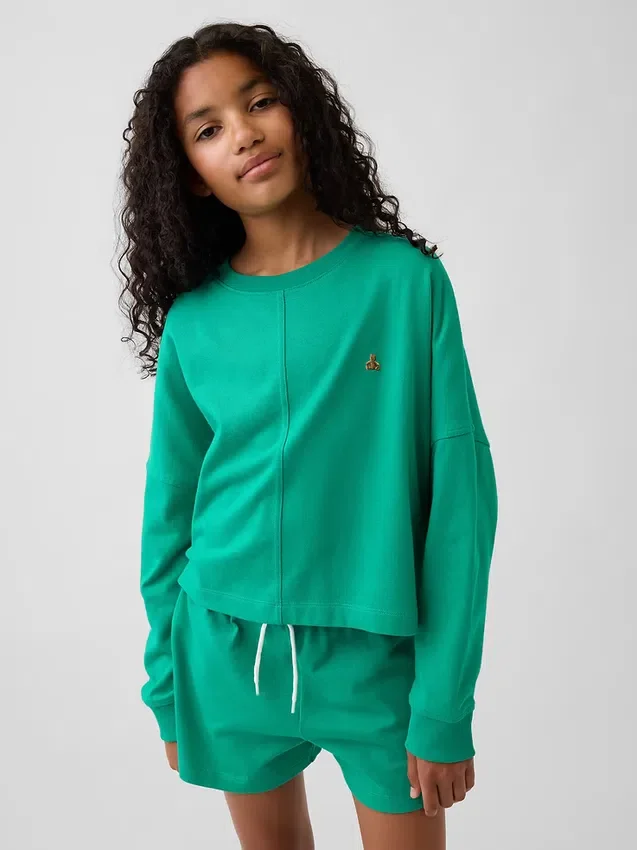 T-shirt enfant oversize épais à coutures apparentes
