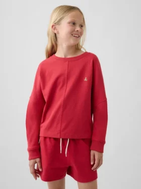T-shirt enfant oversize épais à coutures apparentes