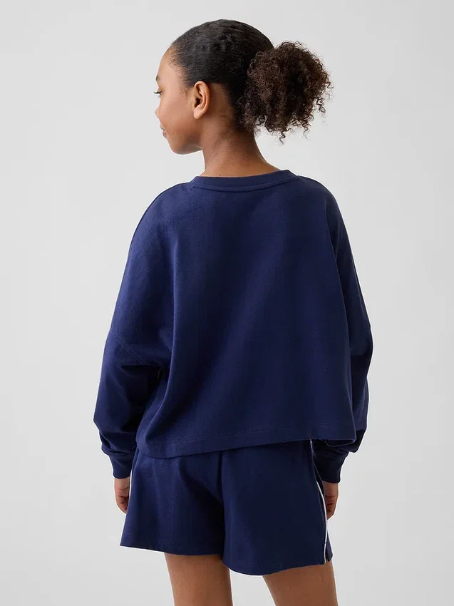 T-shirt enfant oversize épais à coutures apparentes