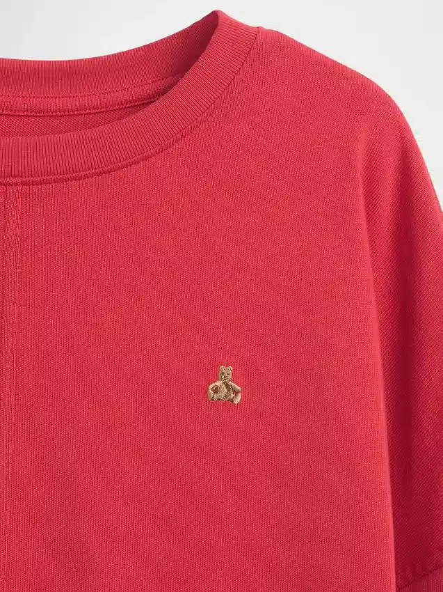 T-shirt enfant oversize épais à coutures apparentes