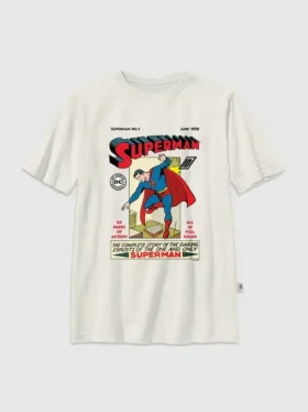 T-shirt enfant Superman avec motif vintage de bande dessinée