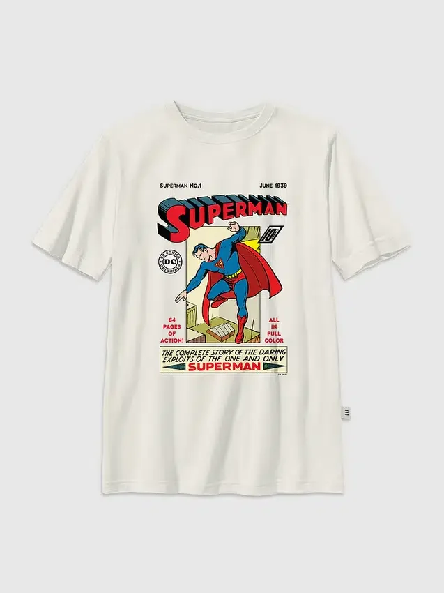 T-shirt enfant Superman avec motif vintage de bande dessinée
