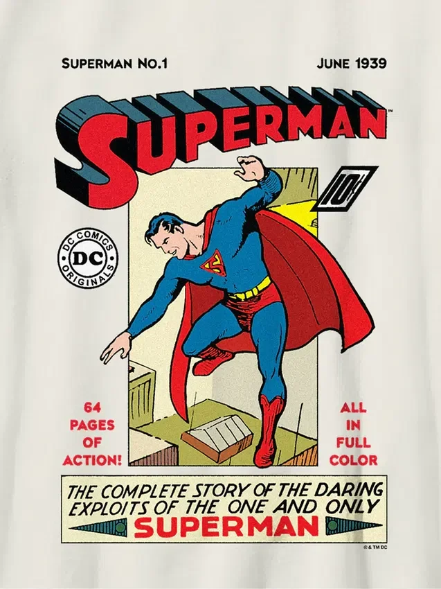 T-shirt enfant Superman avec motif vintage de bande dessinée
