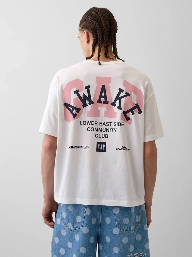T-shirt Gap × Awake Ny à logo, coupe décontractée