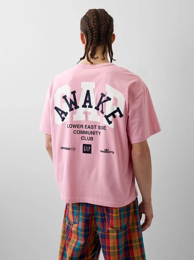 T-shirt Gap × Awake Ny à logo, coupe décontractée